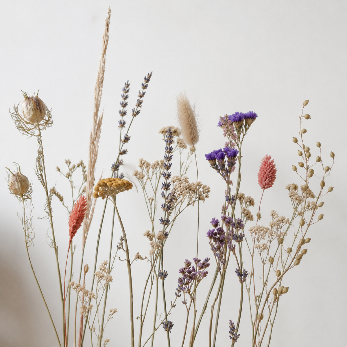 Torkade blommor och evighetsbuketter